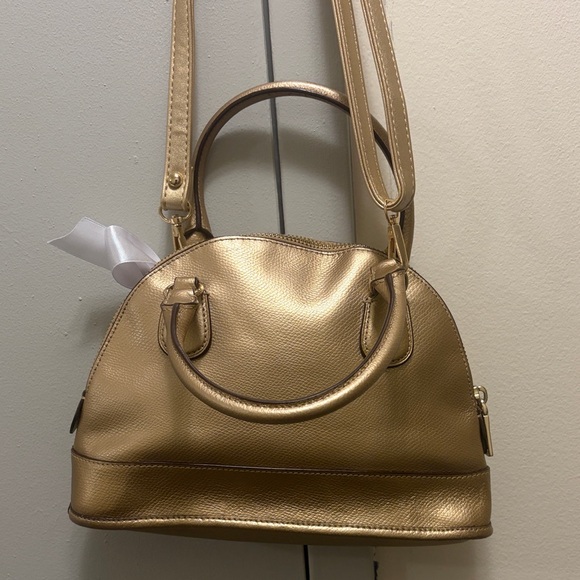 Coach Gold Satchel with White Bow - Picture 5 of 10